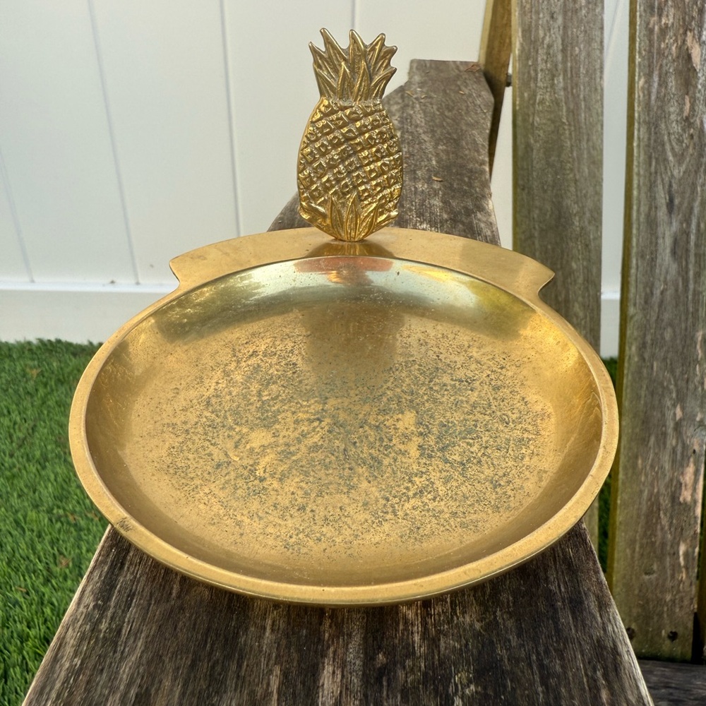 Solid Brass Candy Bowl‎ Ring Jewelry Dish 5.5”  Gold